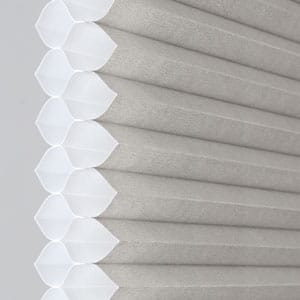 Cellular Blind Double Cell — The double cell design has three layers of fabric — better insulation and noise reduction. Smaller Cell pleats