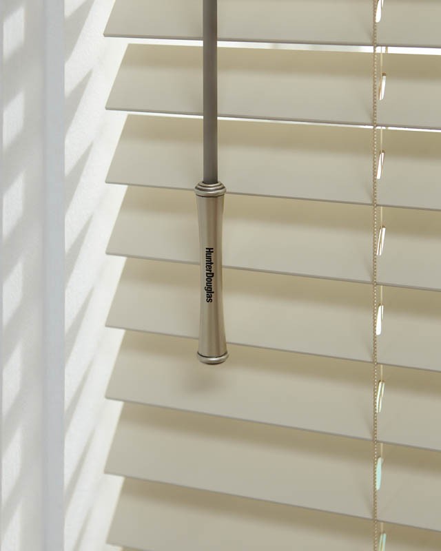 Cordless Blinds Retractable Cord - Wand retracts back to its original length. Single cord avoids dangerous loop scenario